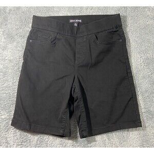 Dkyn Pull on Denim Shorts Womens Medium Black 8.5 inch Inseam